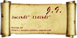 Jaczkó Ildikó névjegykártya