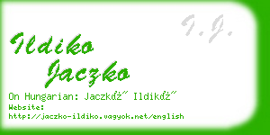 ildiko jaczko business card